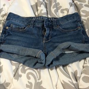 Blue jean shorts